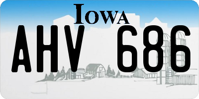 IA license plate AHV686