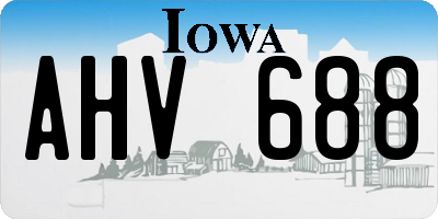 IA license plate AHV688