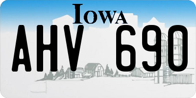 IA license plate AHV690
