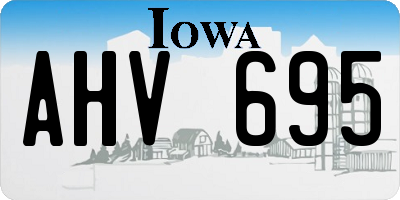 IA license plate AHV695