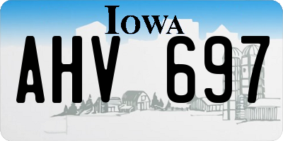 IA license plate AHV697