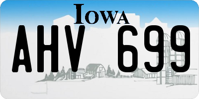 IA license plate AHV699