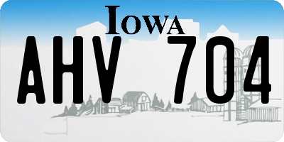 IA license plate AHV704