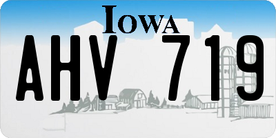 IA license plate AHV719