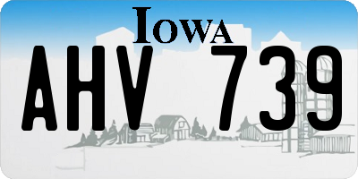 IA license plate AHV739