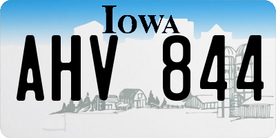 IA license plate AHV844