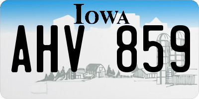 IA license plate AHV859