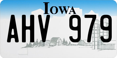 IA license plate AHV979