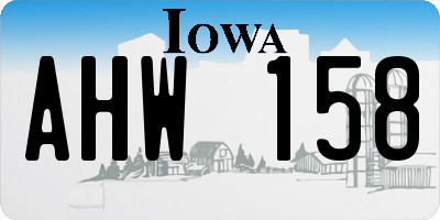 IA license plate AHW158