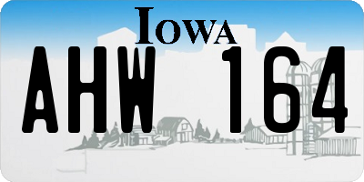 IA license plate AHW164
