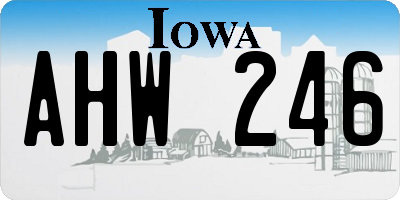 IA license plate AHW246