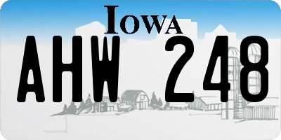 IA license plate AHW248