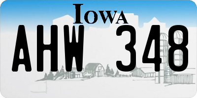 IA license plate AHW348