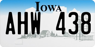 IA license plate AHW438