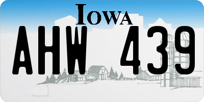 IA license plate AHW439
