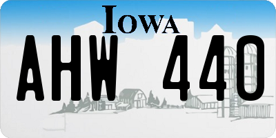 IA license plate AHW440