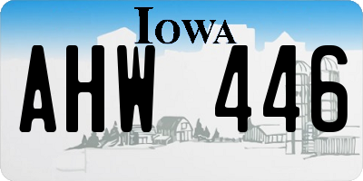 IA license plate AHW446