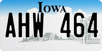 IA license plate AHW464
