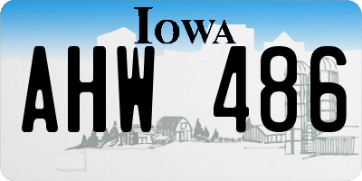 IA license plate AHW486
