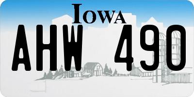 IA license plate AHW490