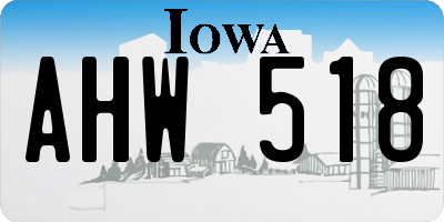 IA license plate AHW518