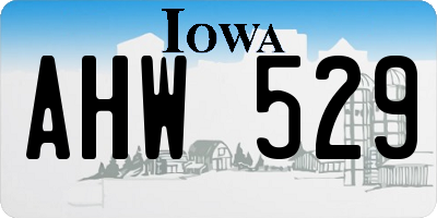 IA license plate AHW529