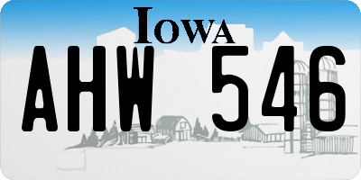 IA license plate AHW546