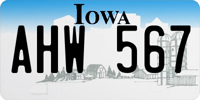 IA license plate AHW567