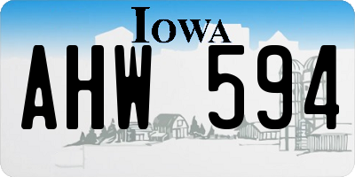 IA license plate AHW594