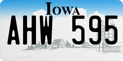 IA license plate AHW595