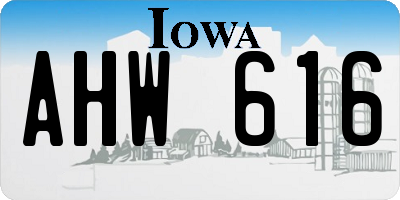 IA license plate AHW616
