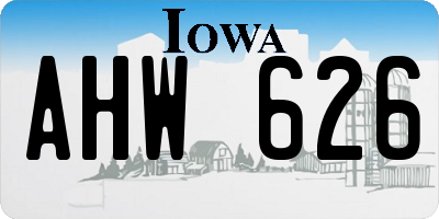 IA license plate AHW626