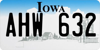 IA license plate AHW632