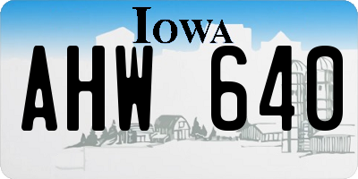 IA license plate AHW640