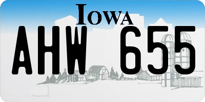IA license plate AHW655