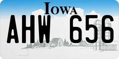 IA license plate AHW656