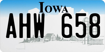 IA license plate AHW658