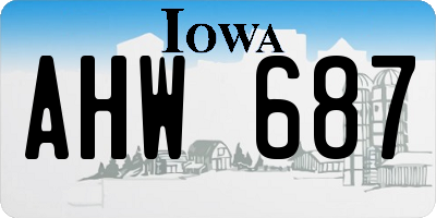 IA license plate AHW687