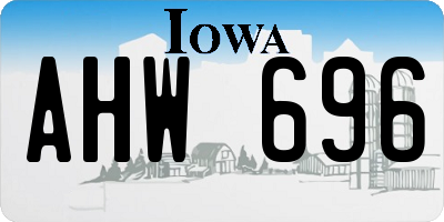 IA license plate AHW696