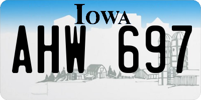 IA license plate AHW697