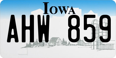 IA license plate AHW859