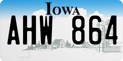 IA license plate AHW864