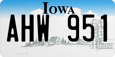 IA license plate AHW951