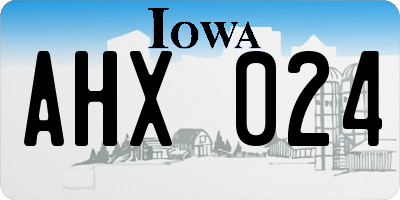 IA license plate AHX024