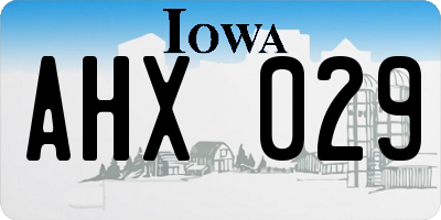 IA license plate AHX029