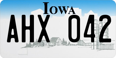 IA license plate AHX042