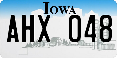 IA license plate AHX048