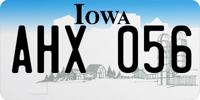 IA license plate AHX056