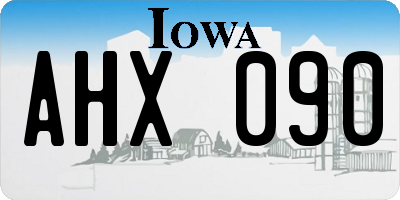 IA license plate AHX090