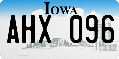 IA license plate AHX096